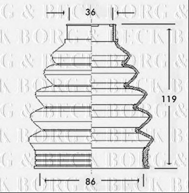 BORG & BECK bcb2280 -  Пыльник, приводной вал